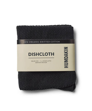 Knitted Dishcloth, Coal